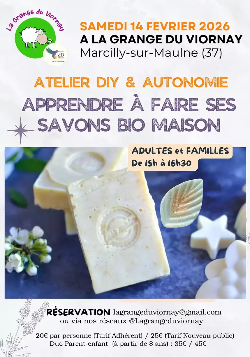 Visuel pour un atelier de savonnerie bio