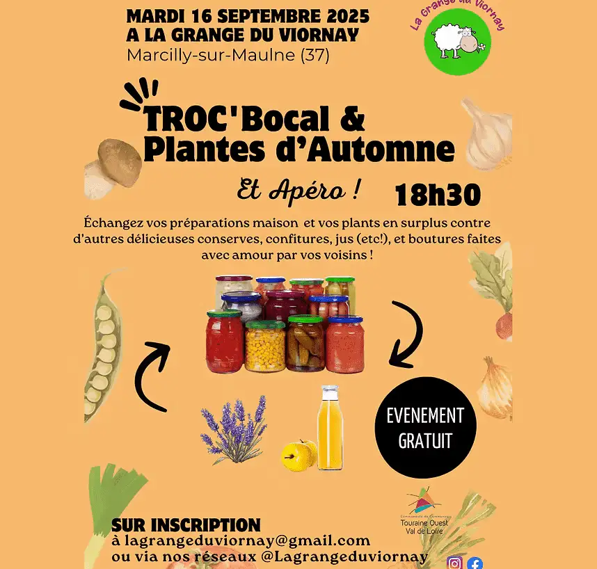 Visuel pour un évènement de troc de bocaux maisons