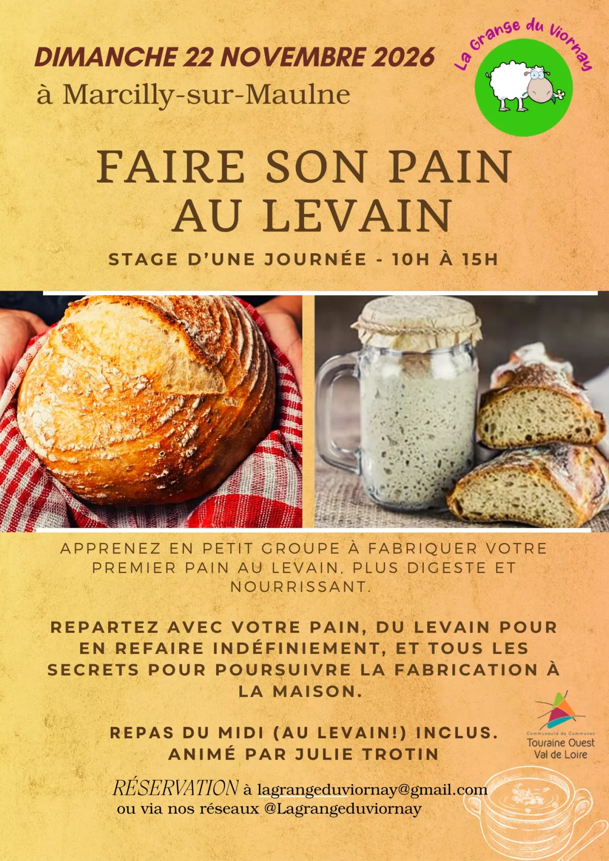 Affiche d'un atelier de création florale zéro déchet 37 indre et lire