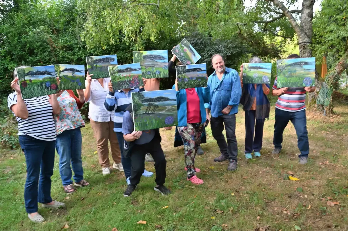 photo de l'atelier peinture en nature
