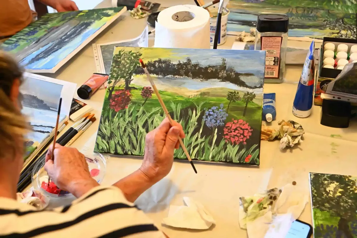 photo de l'atelier peinture en nature